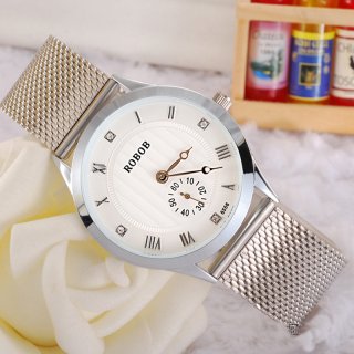 Robob Couple Quartz Watch With Steel Quartz Business Watch 69735