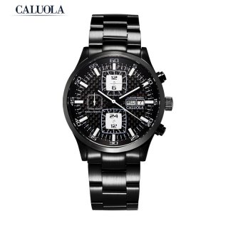 Caluola Automatic Watch Men Watch Day-Date Month 24-Hour Fashion Watch CA1118M1