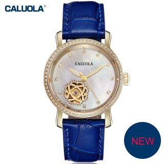 Caluola Automatic Women Watch Diamond Luminous Hollow Window Fashion Watch CA1142ML