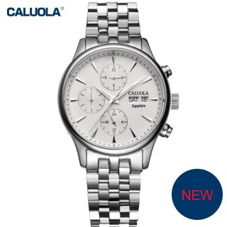 Caluola Automatic Watch With Day-Date Month 24-Hour Business Men Watch CA1112M