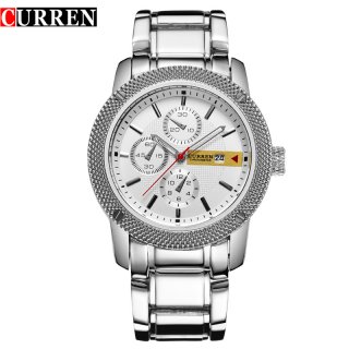 CURREN Men Watch With Quartz Date Steel Bracelet Casual Watch 8069