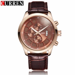 CURREN Fashion Men Watch With Leather Strap Date Quartz Watch 8137
