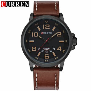 CURREN Business Quartz Watch With Day Date Black PVD Men Watch 8240