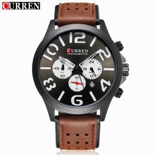 CURREN Casual Quartz Watch With PVD Case Date Chrono Men Watch 8244
