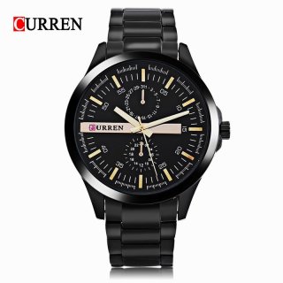 CURREN Fashion Watch With Quartz Steel Bracelet Military Men Watch 8128