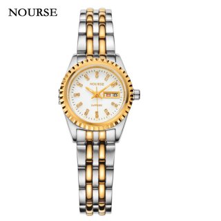 NOURSE Automatic Watch Women Day-Date Luminous Business Watch Calendar Watch 3033