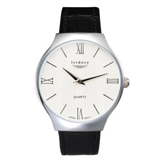 Casual Watch With Roman Numbers Quartz Leather Strap Men Watch 68095