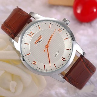 MIKE Casual Watch With Big Numbers Quartz Leather Strap Men Watch 69389