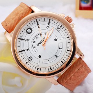 Casual Watch With Number Measure Markers Quartz Leather Strap Men Watch 67976
