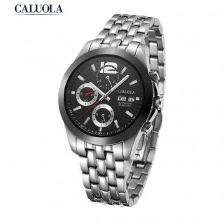 Caluola Sport Auto Watch Luminous Day-Date Month Fashion Men Watches 1072M