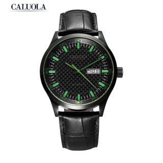 Caluola Men Watch Automatic Watch With Day-Date Sport Black Watches CA1133MM