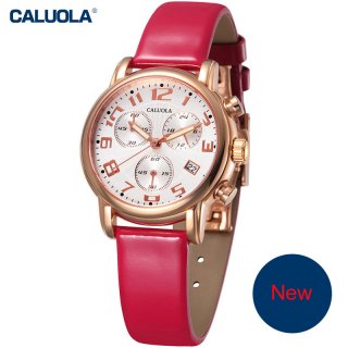 Caluola Fashion Quartz Watch Chrono Date Luminous Women Dress Watch Sport CA1031L1
