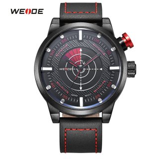 WEIDE Top Brand Luxury Quartz Sports Wristwatch Leather Strap