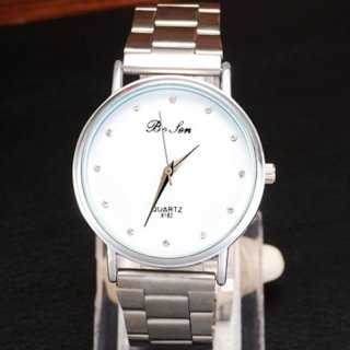 Stainless Steel Bracelet Diamonds Markers Fashion Men Watches