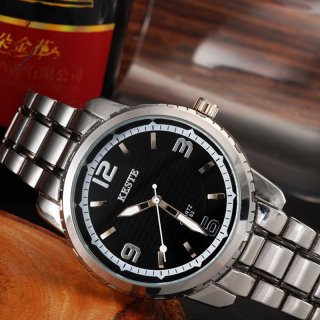 Black/White Dial Waterproof Business Style Men Watches