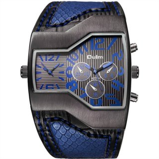 Oulm Top Luxury Brand Quartz Double Time Male Sports Watches 1220
