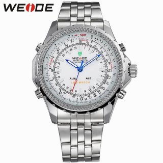 WEIDE Analog Digital Alarm LED Back Light Display Multifunction Men Quartz Sports Watches