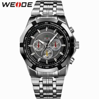 WEIDE Quartz Full Steel Luxury Brand Fashion Men Sport Watches