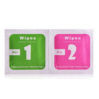 Tempered Glass Phone LCD Screen Dust Removal Dry Wet Cleaning Wipes Paper Tools Set Alcohol Package