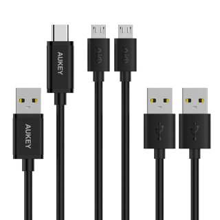 Lasted USB C Cable [3.3ft*1] + Micro USB Cable [3.3ft*2] for Android Smartphones and Other Type-C Devices