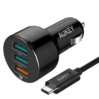 USB Car Charger 42W Quick Charger 3.0 Mini USB Car Charger Support QC 2.0 3 Ports for Samsung S7/S6 LG & More