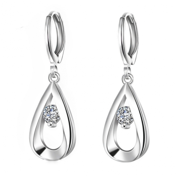 925 Sterling Silver Dangle Earrings for Women Wedding Jewelry Long Earrings Factory Price Zircon Jewelry Crystal Earrings
