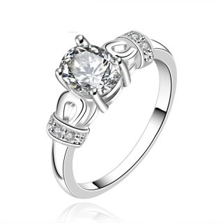 Simple Design High Quality 925 Sterling Silver With Zirconia Rings For Women