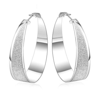 Top Quality 925 Sterling Silver Party Wedding Jewelry Round Hoop Earrings For Women