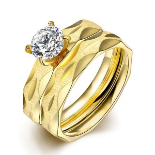 New Arrival Beautiful Top Quality Yellow Gold Wedding Jewelry Rings For Women
