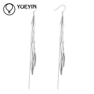 Bryanna Fashion Tassel 925 Sterling Silver Earrings Leaf Drop Earrings Dangle Earring for Women