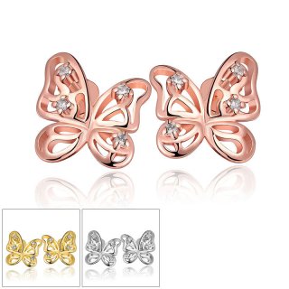 Simple Beautiful Top Quality Rose Gold/Yellow Gold Earrings For Women