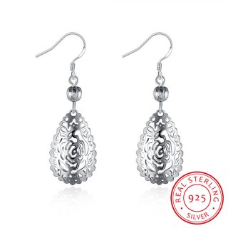 Hollow Stud Earrings Sterling-Silver Earings European Style Woman Jewelry Fashion Jewelry SVE073
