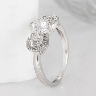 Lady Elegant Diamond Gold Plated Rings Wedding Ring For Women