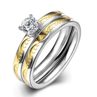 Hot Sale Yellow Gold Plated Diamond Ring for Women