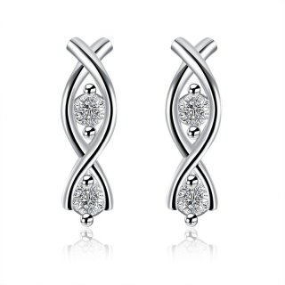 New Designs 925 Sterling Silver Earrings Diamond Earrings for Women
