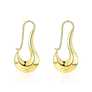 Wholesale Nickle Free Antiallergic Real Gold Plated Earrings For Women New Fashion Jewelry Silver Plated Ladies Earring