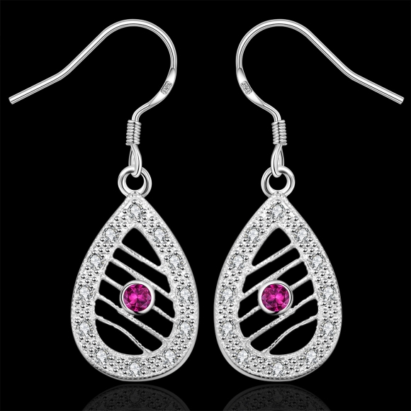 New 925 Jewelry Silver plated Earrings Fashion Jewelry Drop Earrings for Women LKNSPCE404