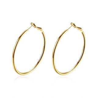 High-quality Fashion Jewelry Yellow/Rose Gold plated Hoop Earrings Classic Earring For Women E951