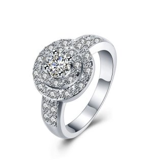 Fashion Jewelry 925 Sterling Silver Rings Full Diamonds Rings for Women