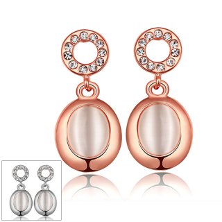 Hot Sale Fashion Design Earrings Cat's Eyes Gold plated for Women