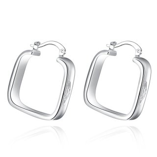 New Arrival 925 Jewelry Earrings Silver plated Fashion Jewelry Square Earrings For Women