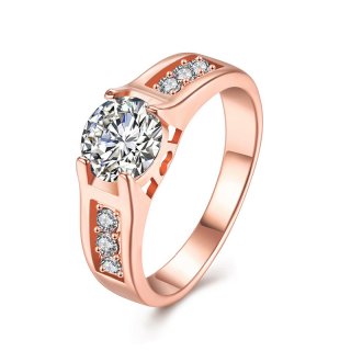 Fashion Jewlry Love Heart Rings Clear Cubic Zircon Imitated Diamond Fashion Rings for Women