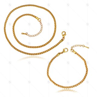 Fashion Jewelry Set Yellow/Rose Gold palted with Charm Pendant Bracelet Simple Design Jewelry for Women
