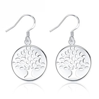 Hot Sale Trendy Silver Plated Earring Popular Jewelry Fashion Christmas Tree Stud Earrings for Women