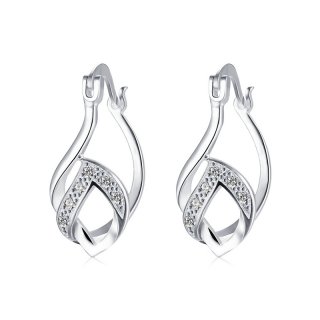Fashion Design 925 Sterling Silver Earring Simple Style Office Ladies Style Earrings For Women