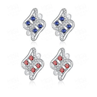 New Style Silver Earrings Diamond Earrings For Women E048-A E048-B