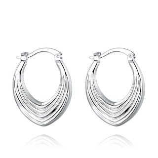 Ear Button Geometric 925 Sterling Silver Earrings For Women LKNSPCE702