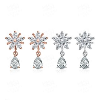 Fashion Design Rose Gold/Silver Earrings For Women HFE013