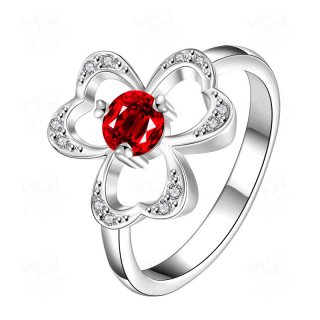 New Arrival Silver Flower Shaped Ring for Women SPR041