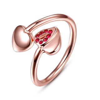 New Style Heart Shaped Ring for Women LKN18KRGPR467